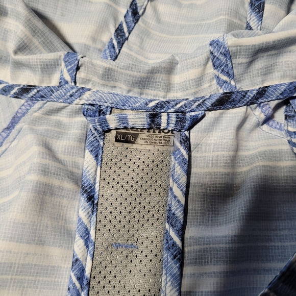 Marmot Women's Blue Striped Jacket Xl - Picture 2 of 3